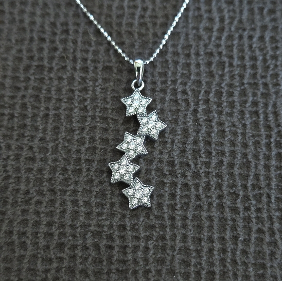 bleu💙 sage Cascading Stars⭐️ Pendant Necklace ☆BONUS PENDANT WITH PURCHASE☆ - Picture 10 of 15